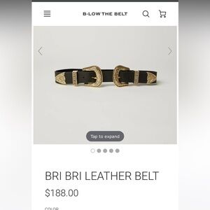 B-Low the Belt Bri Bri black & gold belt.